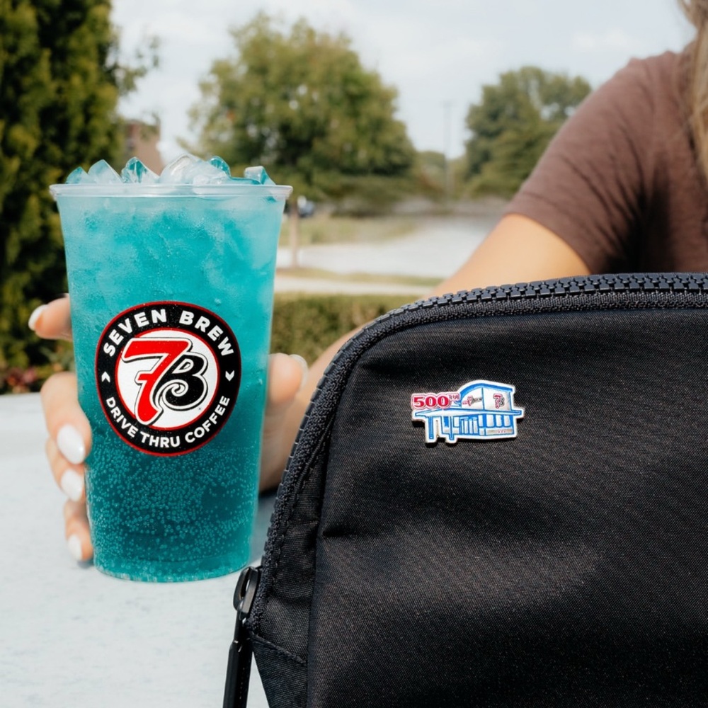 Black Backpack with Logo Patch